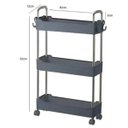 Ver imagem 3 de Prateleira Carrinho em Aço Organizador Multiuso 3 Prateleira