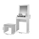 Ver imagem 3 de Penteadeira Sofia com Banqueta 140x60x35,5 cm Branco