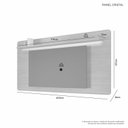 Ver imagem 3 de Painel para TV até 70 Polegadas com LED MDF 200CMX107CM Cristal Candian 107x200x18 cm Marrom