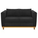 Ver imagem 7 de Kit Sofá 2 Lugares e Poltrona Europa Suede Preto - AM Decor