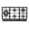 Fogao Cooktop 5q Sole 85x49cm Preto/inox Gas Bivolt Ckg-5q-90-sl-3tnb Elettromec - 1