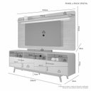 Ver imagem 3 de Rack com Painel para TV até 70 Polegadas com LED MDF 200CMX177CM Cristal Candian Marrom