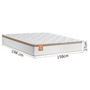 Ver imagem 5 de Cama Box Baú Casal Queen Colchão Molas Ensacadas Real 158x198x68cm Branco / Bege - Suporta até