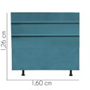 Ver imagem 3 de Cabeceira Estofada Cama Box Queen 160cm Argentina Corino Azul Turquesa- Mabe Magazine