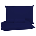 Ver imagem 1 de Jogo de Lençol Super King 400 Fios 3 Peças Toque Macio Aveludo 100% Micropercal:azul Marinho