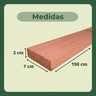 6 Ripas Sarrafos Eucalipto 2x7x150cm Aplainado Artesanato - 4