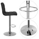 Ver imagem 4 de Kit 4 Banqueta Cromada Alta Gomo Design Cozinha Bar Preto