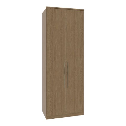Guarda Roupa Modulado 02 Portas com Colmeia 245cm Altura Setiba - Carvalho