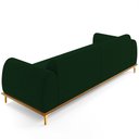 Ver imagem 7 de Sofá 03 Lugares Para Sala de Estar Kiev 230 cm D02 Veludo Verde Musgo C-303 - Lyam Decor