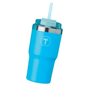 Copo Térmico Big T 630ml com Canudo Azul Grécia Tupperware