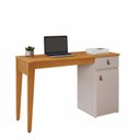 Ver imagem 2 de Escrivaninha Mesa Escritório 76x121x45 Cm Helô Candian 1 Gaveta 121cm Cinamomo E Off White