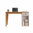 Ver imagem 4 de Escrivaninha Mesa Escritório 76x121x45 Cm Helô Candian 1 Gaveta 121cm Cinamomo E Off White