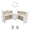 Balcão Atendimento de Canto em L Recepção Consultório 120x60cm - 5