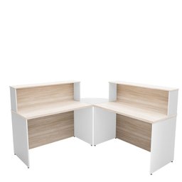 Balcão Atendimento de Canto em L Recepção Consultório 120x60cm - 4