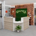 Ver imagem 1 de Balcão Atendimento de Canto para Recepção 2 Gavetas