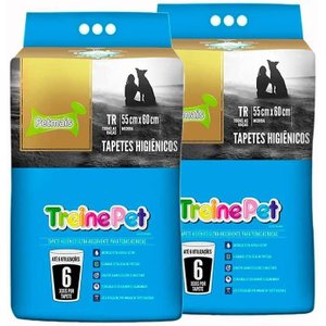 Kit com 2 Tapete Higiênico Cães Treinepet C/50 Unidades