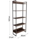 Ver imagem 3 de Estante Alta Martiflex Iron com em Aço Tubular e Tampo em Mdp Bp de 25cm