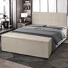 Kit Painel e Calçadeira Baú Queen 1,60m Berlim Suede Bege - Pallazio - 7