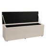 Kit Painel e Calçadeira Baú Queen 1,60m Berlim Suede Bege - Pallazio - 3