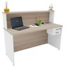 Balcão Atendimento Recepção Consultório 140x60cm 2 Gavetas - 4