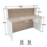 Balcão Atendimento Recepção Consultório 140x60cm 2 Gavetas - 3