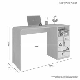 Escrivaninha Alice Candian 127x76x45cm - 3