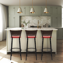 Ver imagem 6 de Kit 3 Banquetas para Cozinha Banco Alto Junco Argila Balcão Ilha Bancada Bares Piscina Área Gourmet