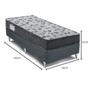 Ver imagem 2 de Cama Box e Colchão Iso 100 D33 Solteiro(88x188) - Ortobom