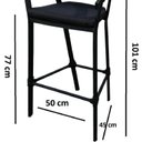 Ver imagem 3 de Kit 2 Banquetas Itália 50cm x101cm x45cm Preto