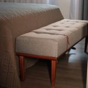 Ver imagem 3 de Recamier Estofado Base Madeira Maciça Eucalipto Vintage 150cm