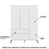 Guarda Roupa Infantil Melinda com 3 Portas - Branco - 2