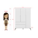 Ver imagem 5 de Guarda Roupa Infantil Melinda com 3 Portas - Branco