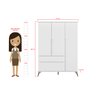 Guarda Roupa Infantil Melinda com 3 Portas - Branco - 5