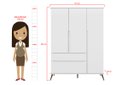 Ver imagem 5 de Guarda Roupa Infantil Melinda com 3 Portas - Branco