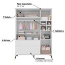 Ver imagem 3 de Guarda Roupa Infantil Melinda com 3 Portas - Branco