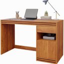 Ver imagem 2 de Mesa Computador Escrivaninha Mila 1 Gaveta 1 Porta 100% MDF 120cm Cinamomo Marrom