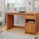 Ver imagem 1 de Mesa Computador Escrivaninha Mila 1 Gaveta 1 Porta 100% MDF 120cm Cinamomo Marrom