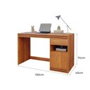 Ver imagem 3 de Mesa Computador Escrivaninha Mila 1 Gaveta 1 Porta 100% MDF 120cm Cinamomo Marrom