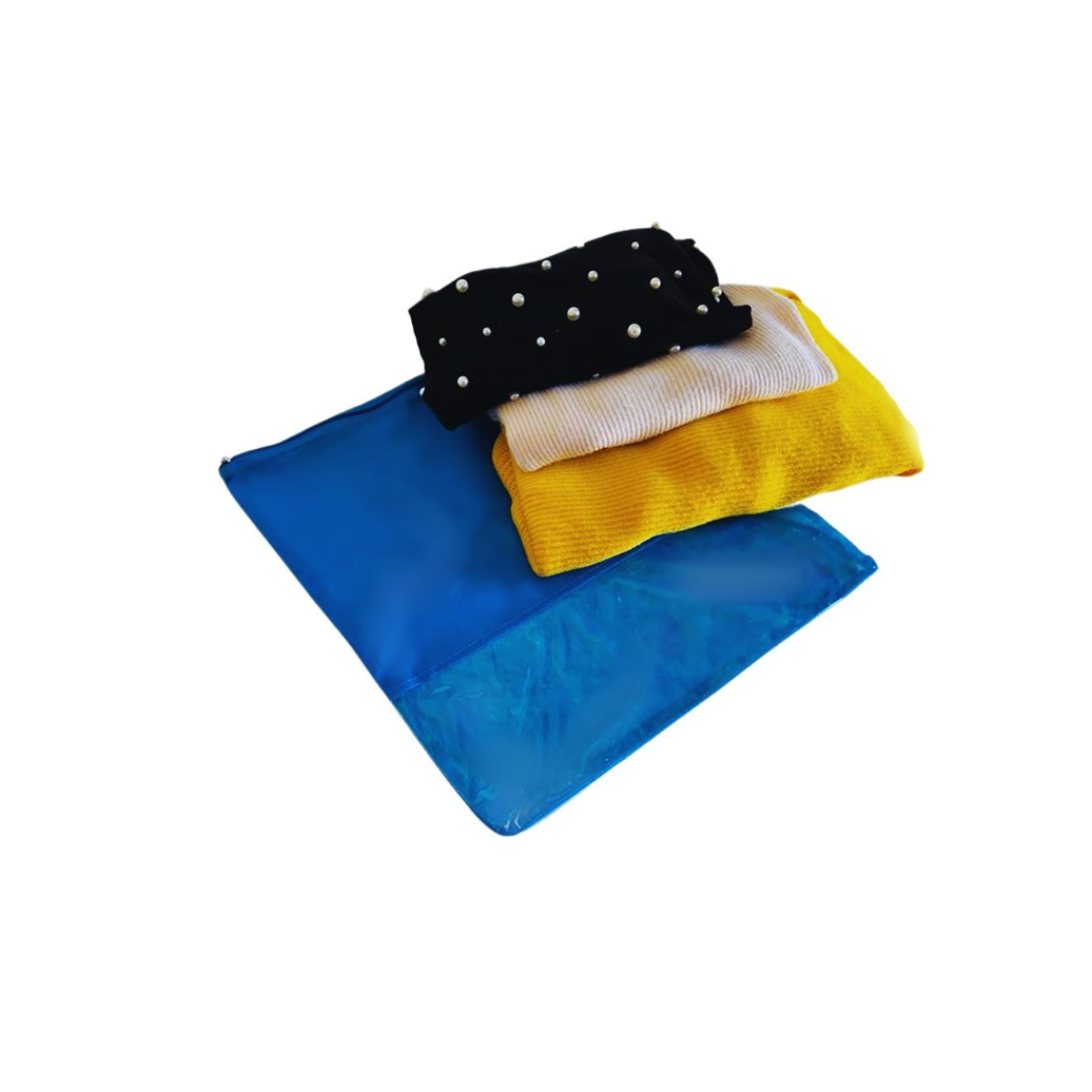 Kit 30 Sacos Tnt Organizador Roupas Sapatos 33x40 com Visor:azul - 5