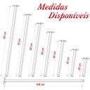 Ver imagem 2 de 12 Suportes Refletor Base Reta Braço 20 Cm 12 Cjts - Branco