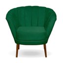 Ver imagem 1 de Poltrona Cadeira Pétala Flor Decorativa Suede Verde