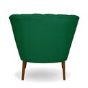 Ver imagem 2 de Poltrona Cadeira Pétala Flor Decorativa Suede Verde