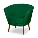Ver imagem 4 de Poltrona Cadeira Pétala Flor Decorativa Suede Verde
