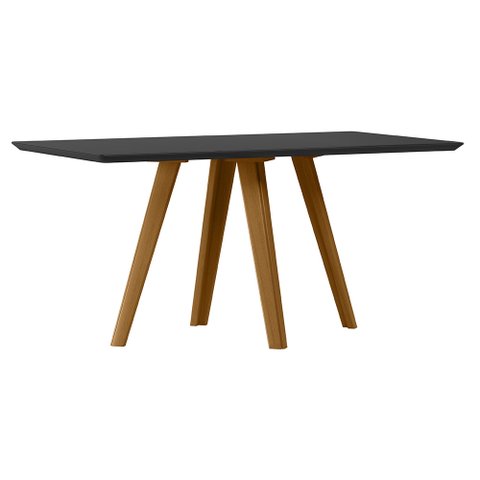Mesa Mariah 160x90cm - Ypê/preto Newceval