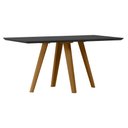 Ver imagem 1 de Mesa Mariah 160x90cm - Ypê/preto Newceval