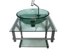 Ver imagem 3 de GABINETE DE VIDRO VERDE 40CM AC COM CUBA REDONDA