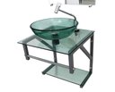Ver imagem 2 de GABINETE DE VIDRO VERDE 40CM AC COM CUBA REDONDA