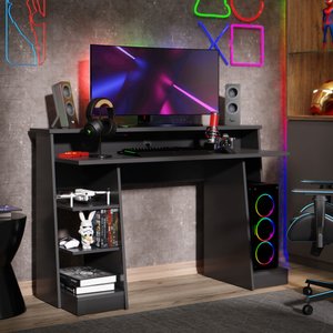 Mesa Gamer Escrivaninha Mesa de Computador Xp - Preto