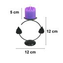 Ver imagem 2 de 4 Castiçal Coroa Advento 4 Velas Candelabro Porta Vela Mesa