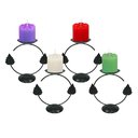 Ver imagem 1 de 4 Castiçal Coroa Advento 4 Velas Candelabro Porta Vela Mesa